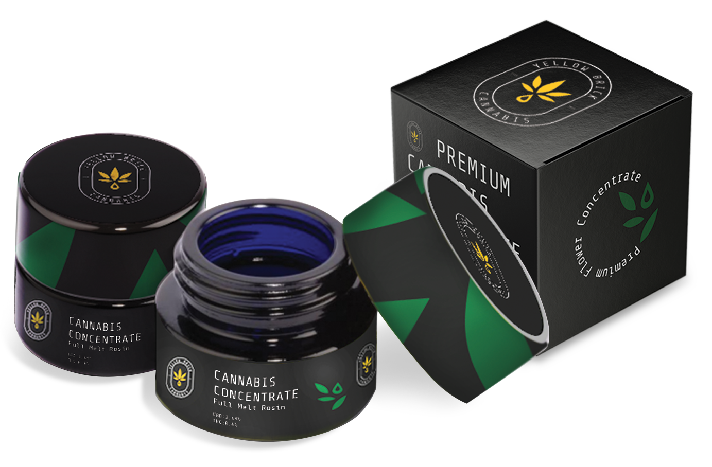 Cannabis Concentrate Jars and Box from Headie Supplies