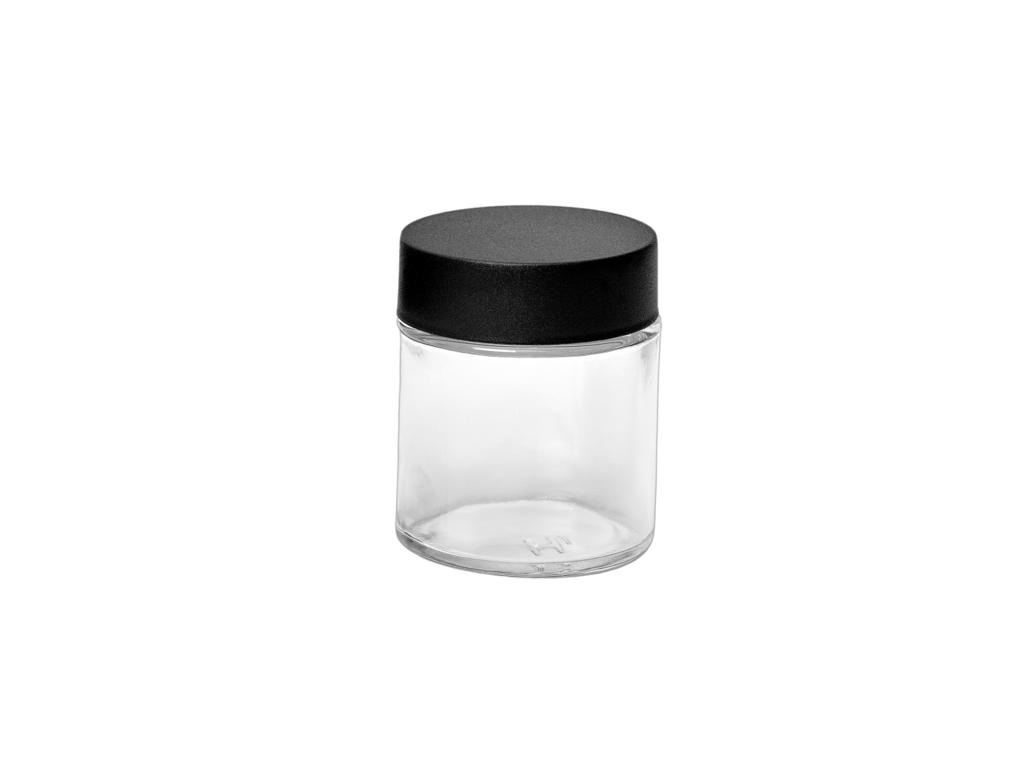 4oz Humidi Glass Jar with Black (CR) HDPE Closure (128/case)