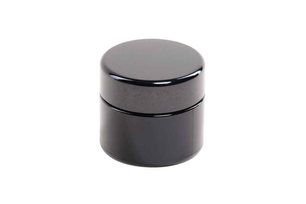 30 ml Round UV-Miron Glass Jar with Black Closure